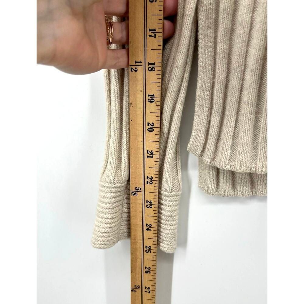 Club Monaco Cashmere Blend Sweater Women's Size S Cream Pockets Ribbed - Picture 8 of 10